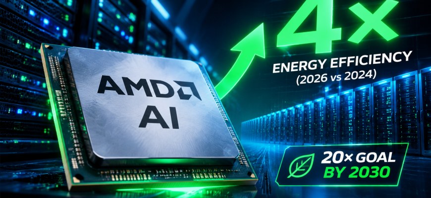 AMD 2026 AI racks with 4× higher energy efficiency