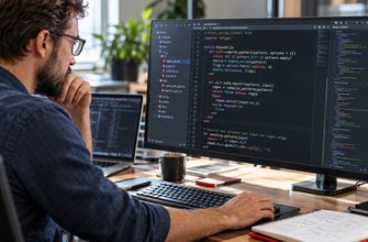 Software security engineer reviewing Ruby source code and regular expression security fixes on a computer monitor following the October 2026 Ruby Onigmo updates.