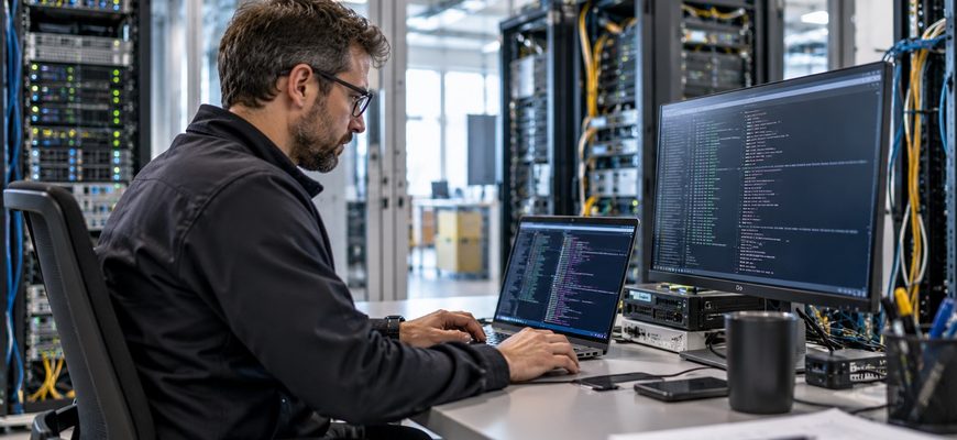 Linux systems administrator working at a server maintenance workstation, preparing security updates for two critical PHP vulnerabilities rated CVSS 9.2.